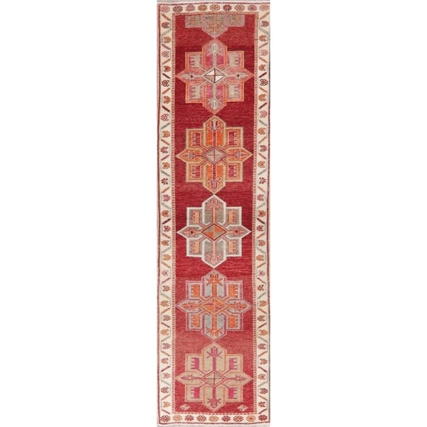 Oushak Oriental Hand Knotted Wool Turkish Rug - 10'6" x 2'9" Runner