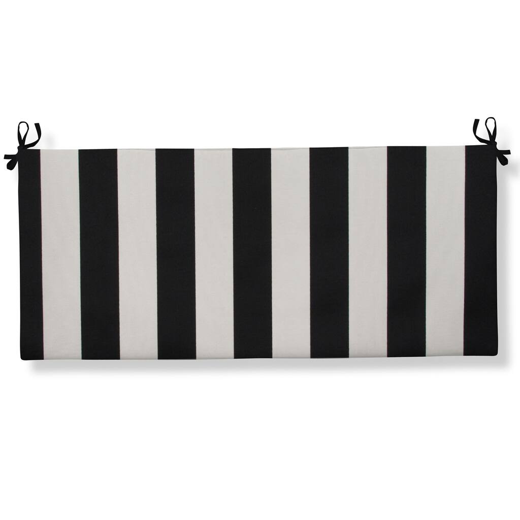 Glasgow Lux Stripe Flat Bench/Swing Cushion with Ties by Havenside Home - 45X18