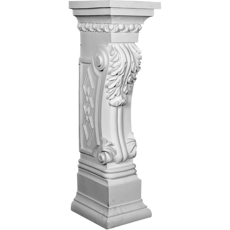 9 7/8"W x 11 1/8"D x 34 5/8"H Scroll Leaf Surround
