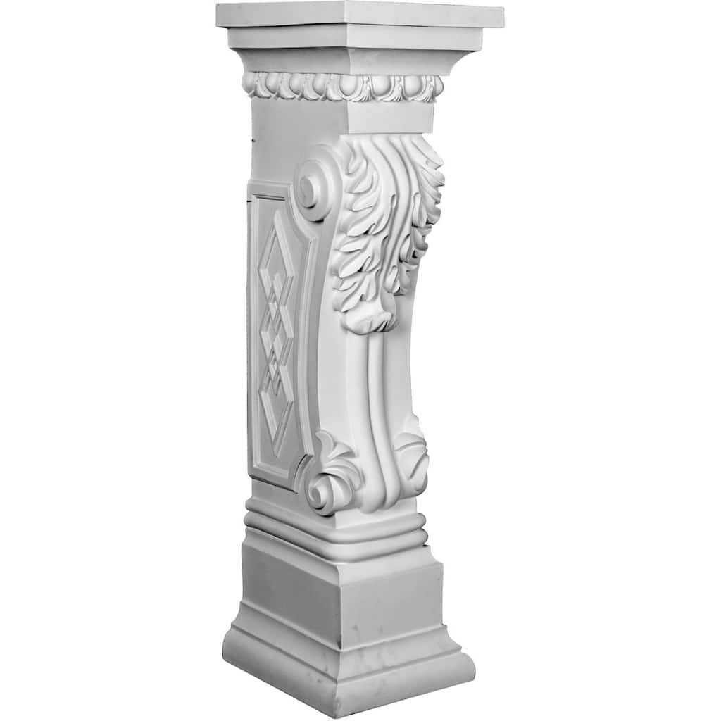 9 7/8"W x 11 1/8"D x 34 5/8"H Scroll Leaf Surround