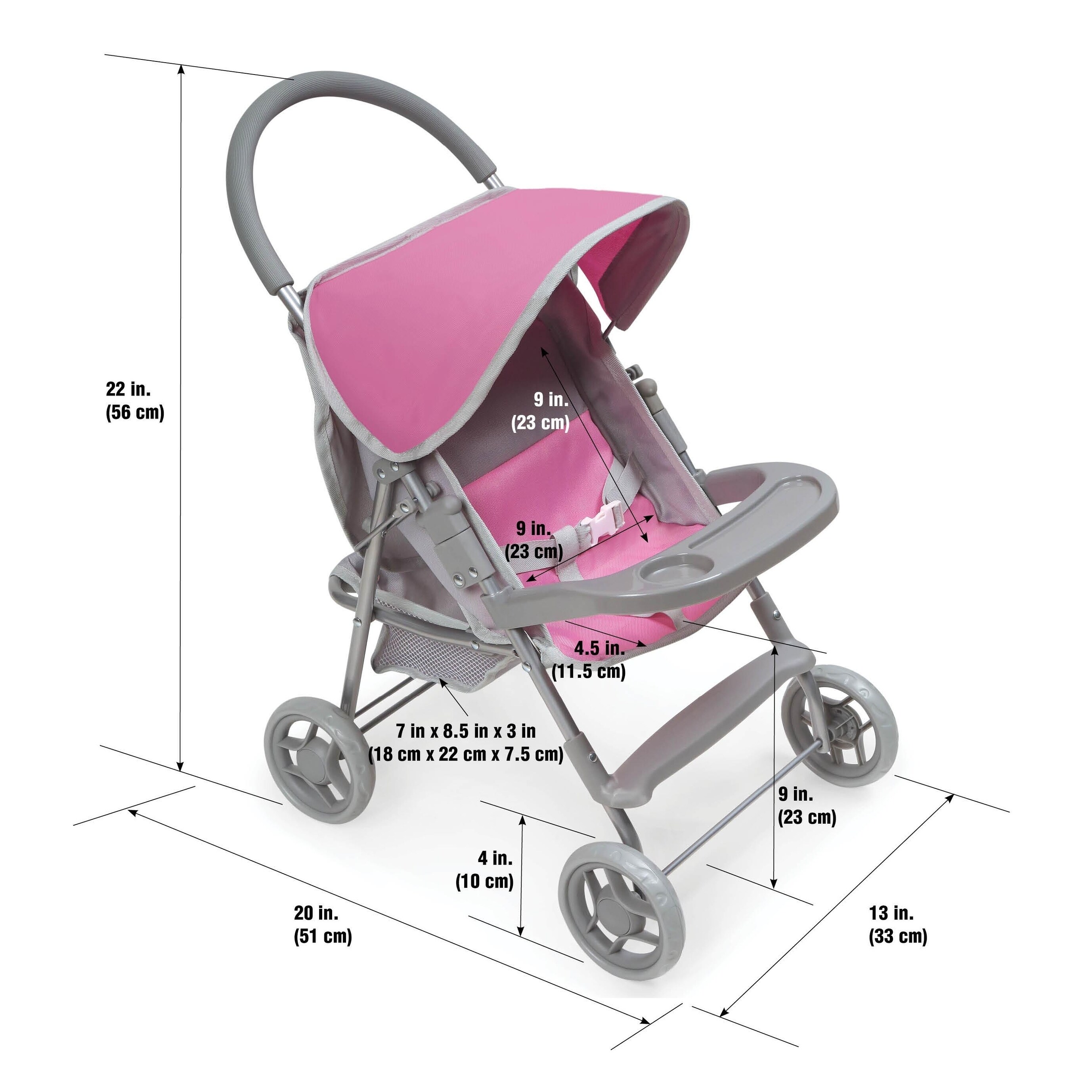 3 wheel doll stroller
