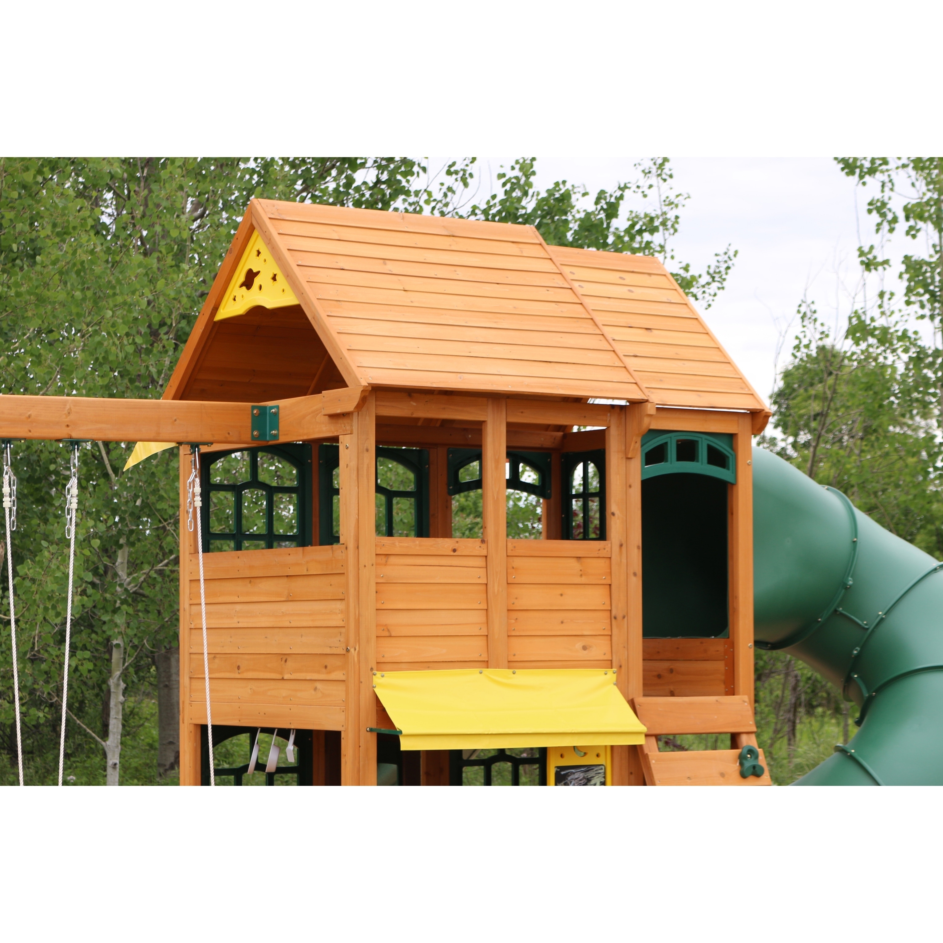charleston lodge wooden swing set by kidkraft