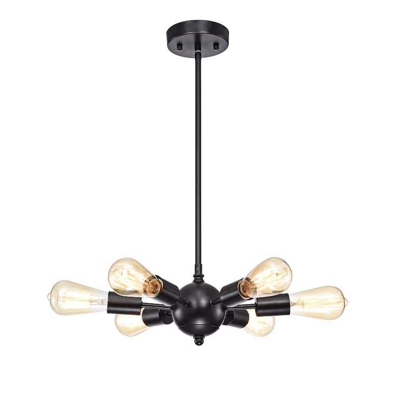 Tarmo Matte Black 6-light Chandelier