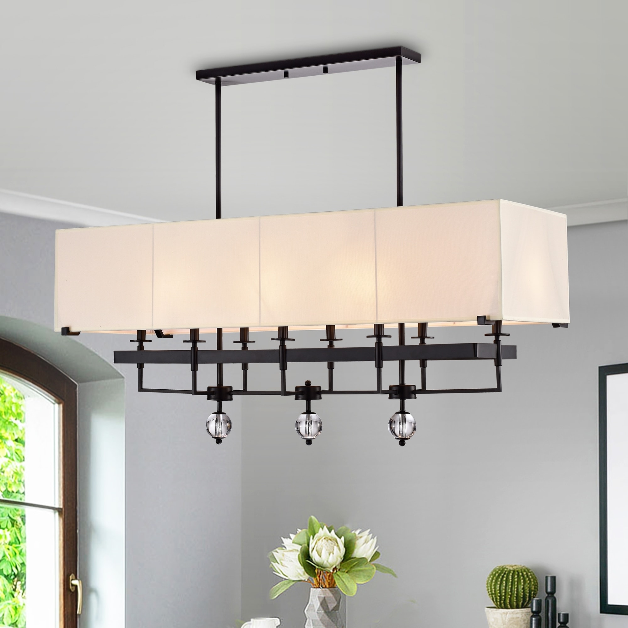 Lurike Matte Black 8-light Chandelier - Chandeliers For Bedrooms by Overstock.com