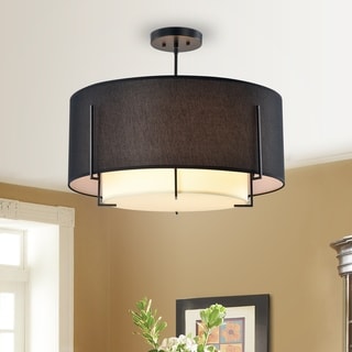 Warehouse of Tiffany Fazlo Matte Black 5-light Chandelier