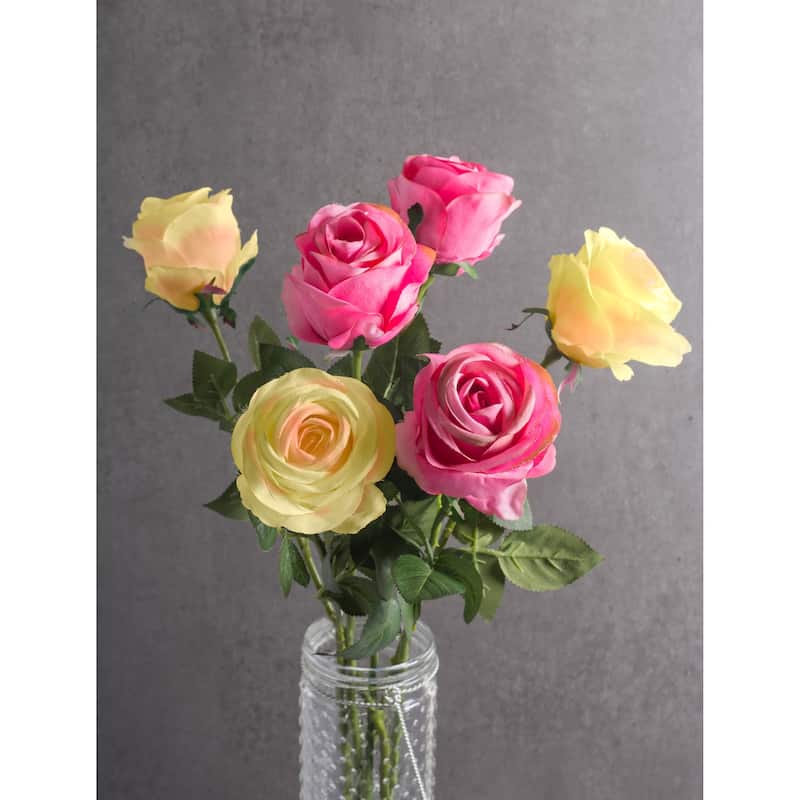 DII Closed Rose Flower (Set of 4)