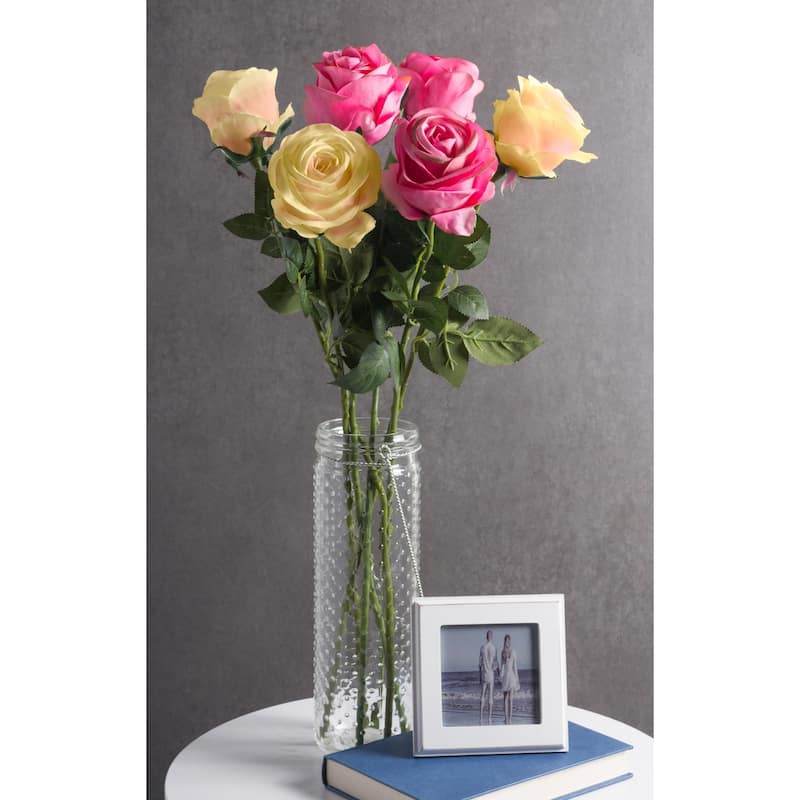 DII Closed Rose Flower (Set of 4)
