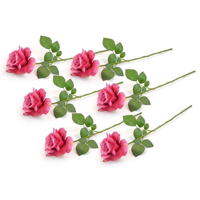 DII Open Rose (Set of 6) - Pink