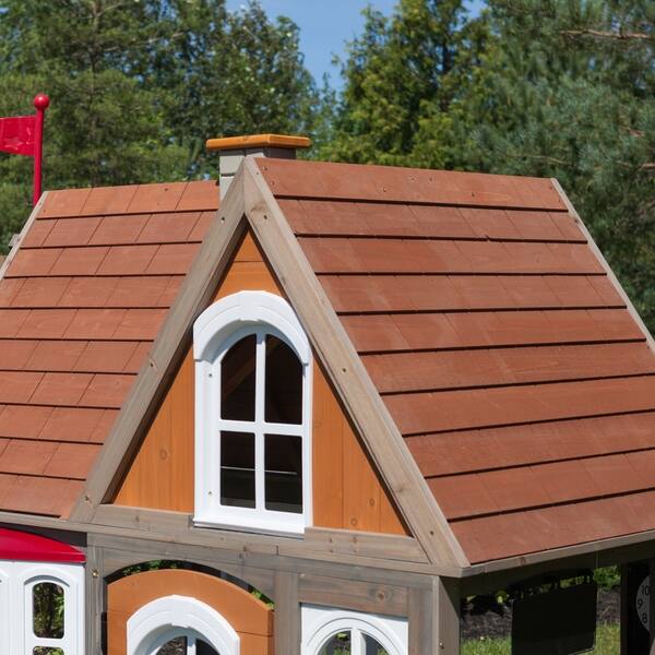 Shop Kidkraft Greystone Cottage Playhouse With Ez Kraft Assembly