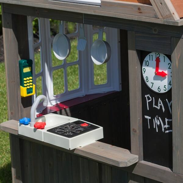 Shop Kidkraft Greystone Cottage Playhouse With Ez Kraft Assembly