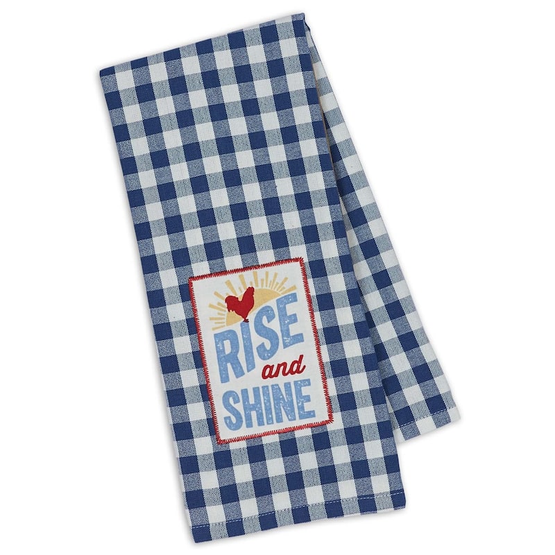 DII Assorted Rise & Shine Embroidered Dishtowel (Set of 3)