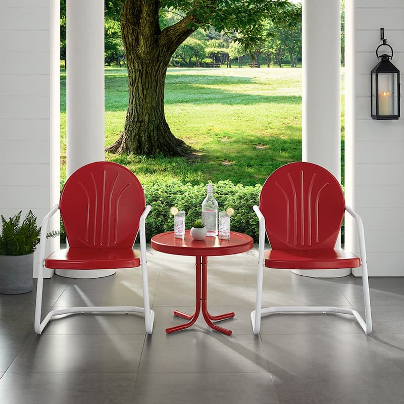Crosley Griffith 3-piece Metal Outdoor Armchair Set