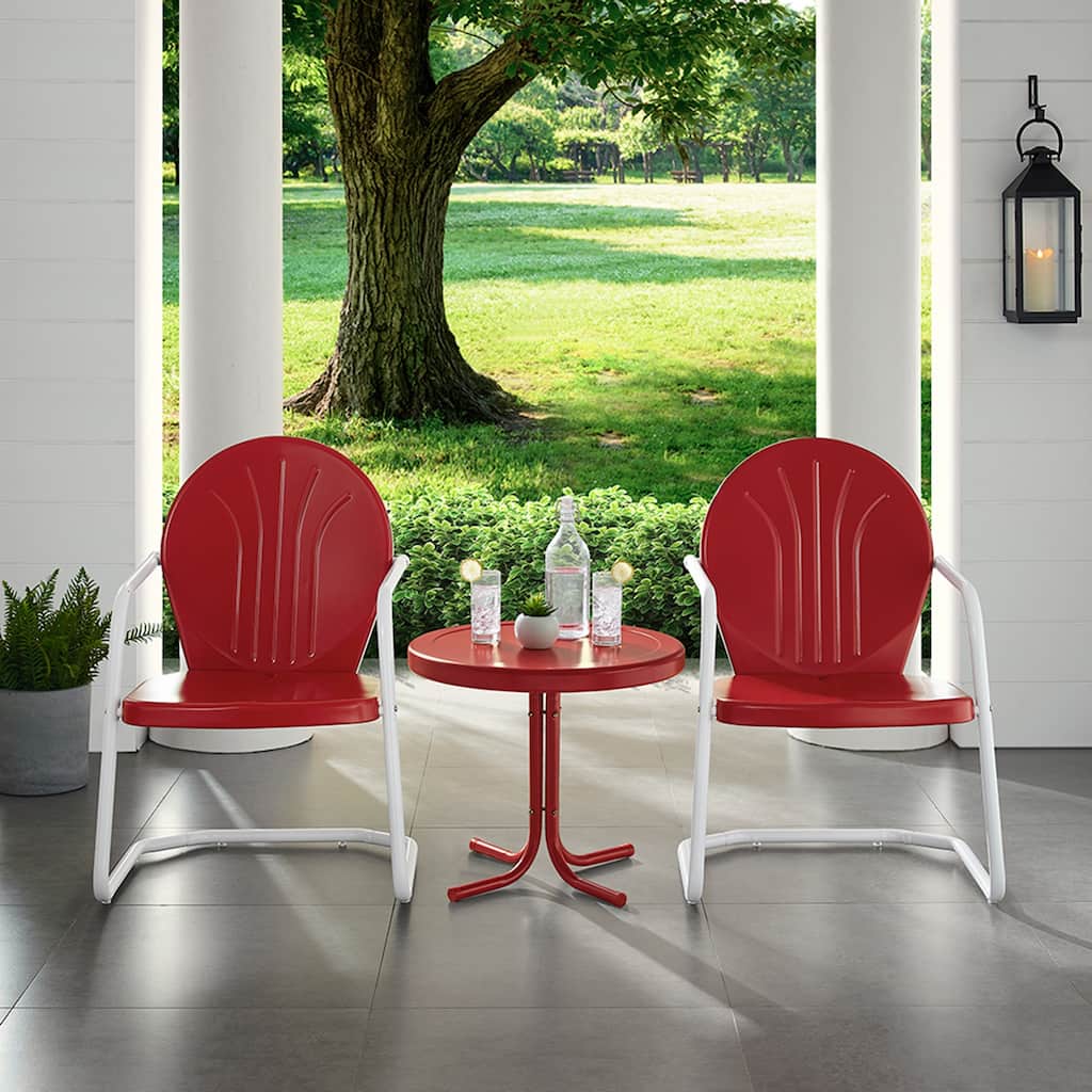 Crosley Griffith 3-piece Metal Outdoor Armchair Set