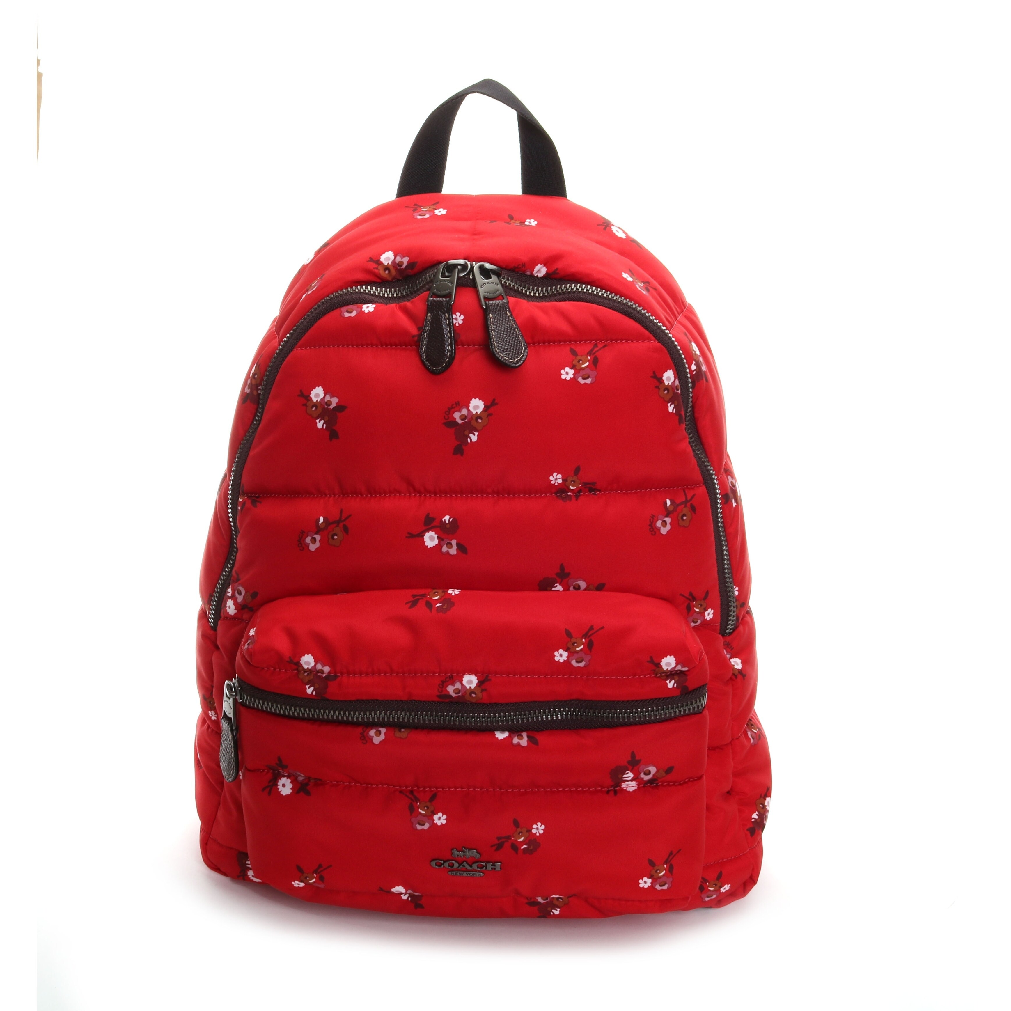 coach red backpack