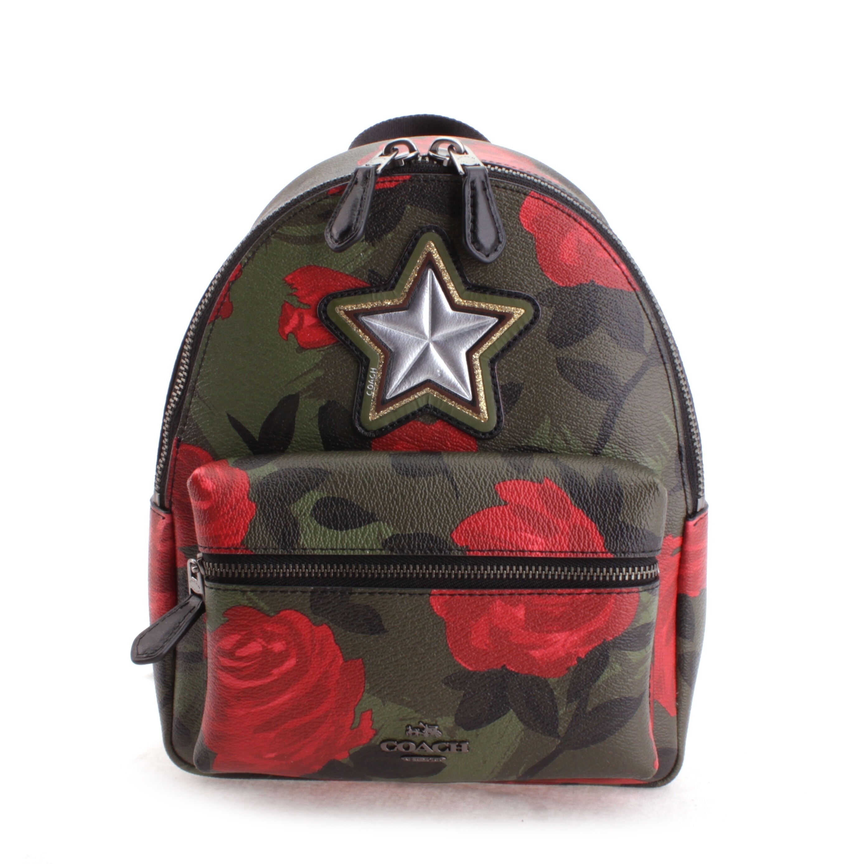 coach red mini backpack