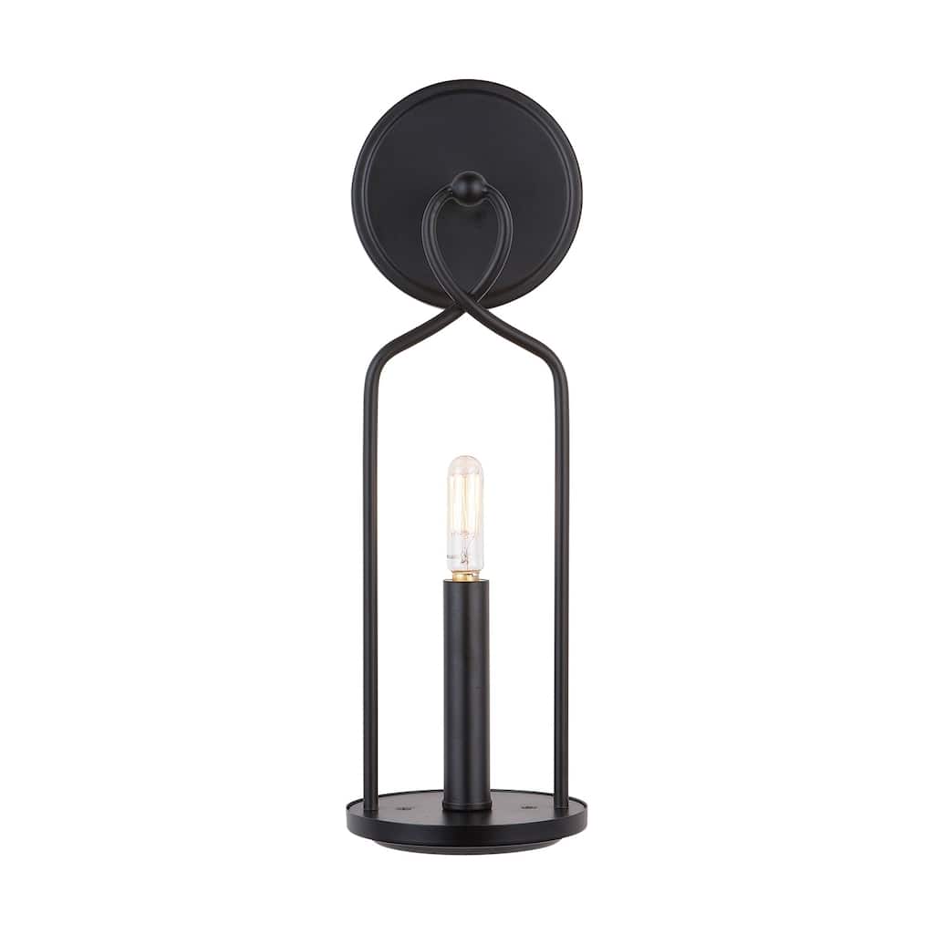 Sonnet 1-light Matte Black Wall Sconce