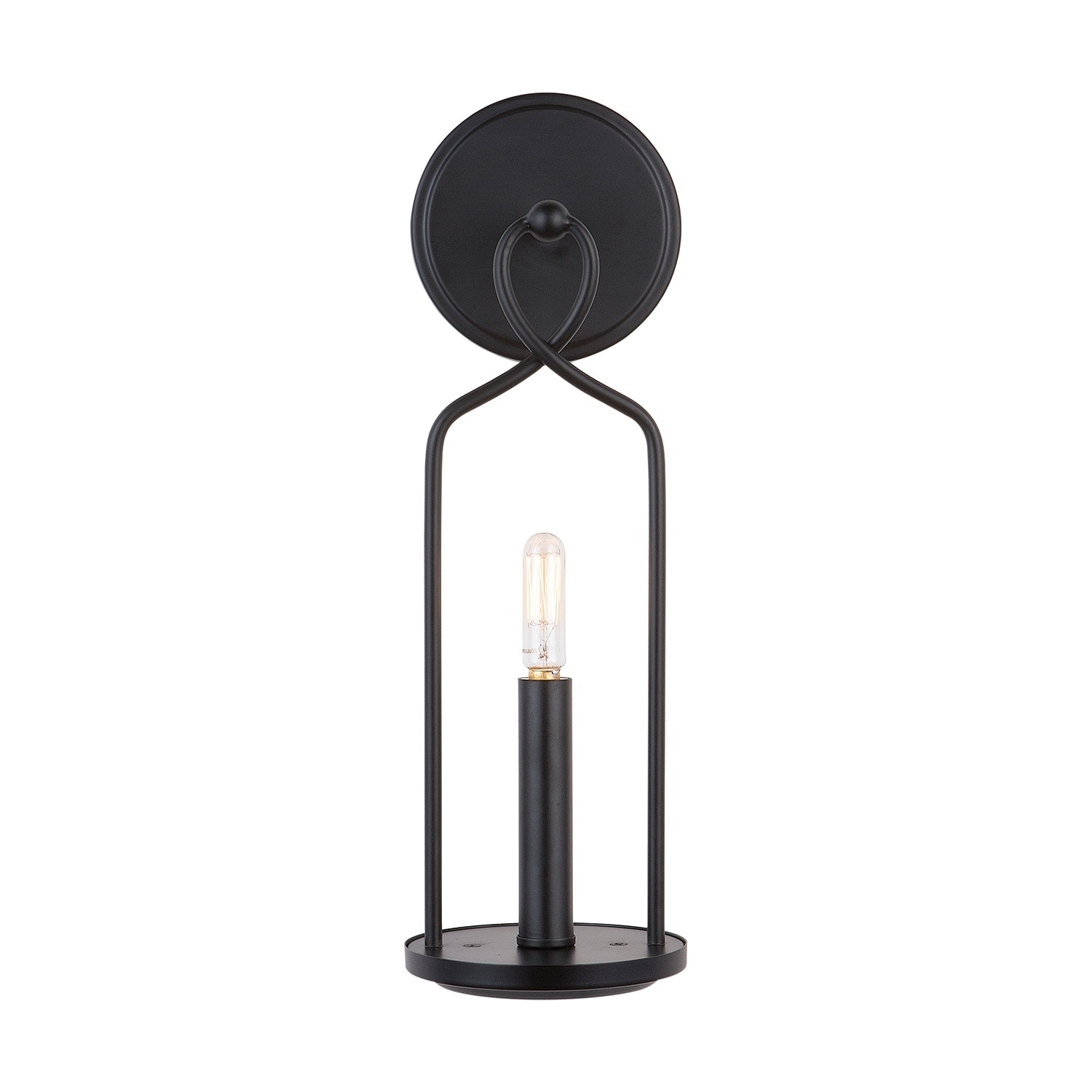Sonnet 1-light Matte Black Wall Sconce