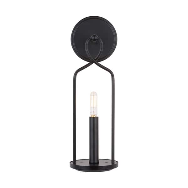 slide 2 of 4, Sonnet 1-light Matte Black Wall Sconce