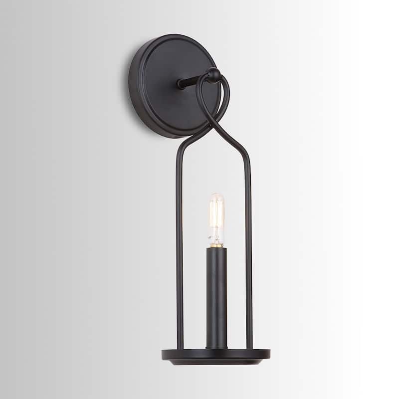 Sonnet 1-light Matte Black Wall Sconce