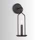 preview thumbnail 4 of 2, Sonnet 1-light Matte Black Wall Sconce