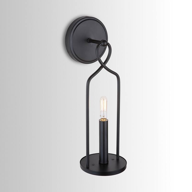 Sonnet 1-light Matte Black Wall Sconce