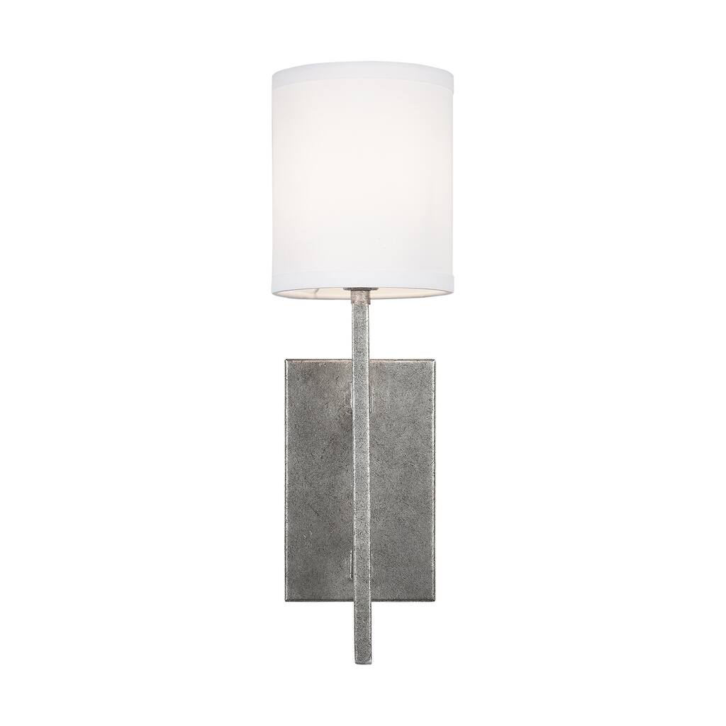 Bryce 1-light Antique Silver Wall Sconce - Antique Silver