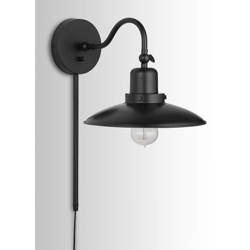 1-light Matte Black Wall Sconce
