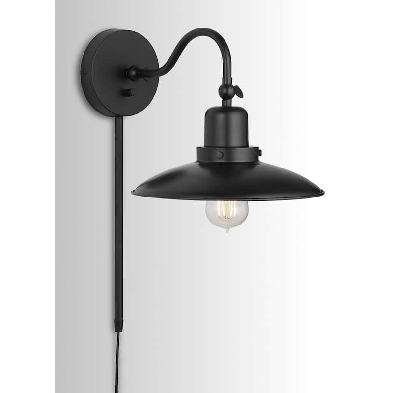 1-light Matte Black Wall Sconce
