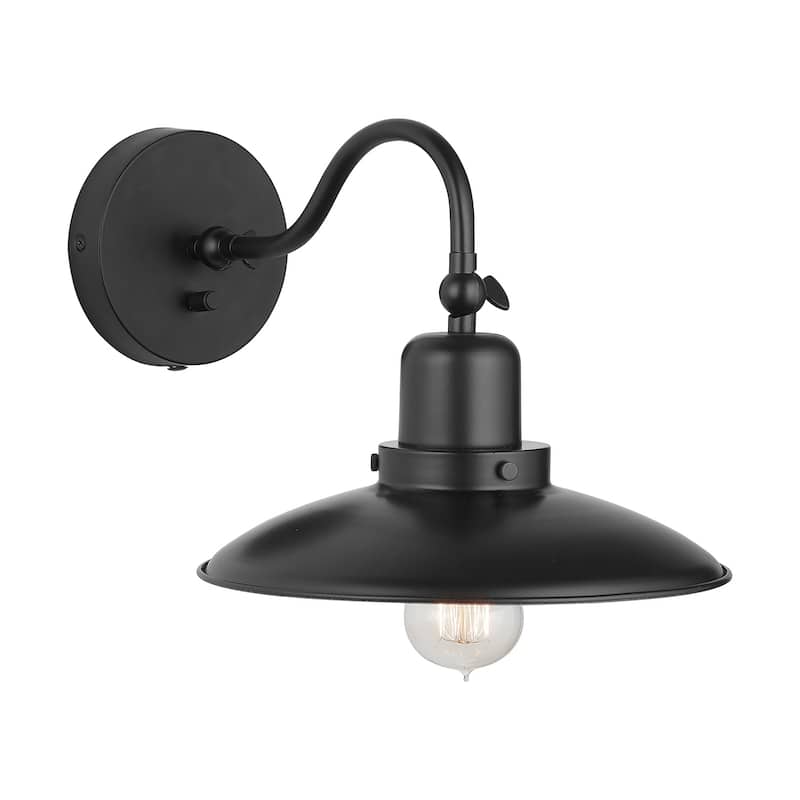 1-light Matte Black Wall Sconce