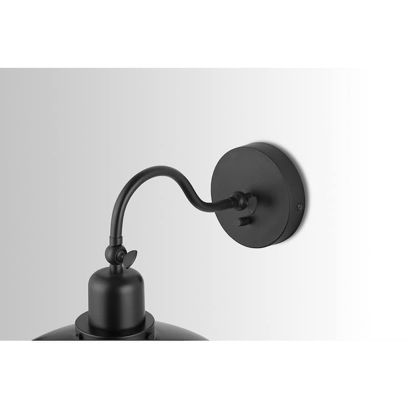 1-light Matte Black Wall Sconce