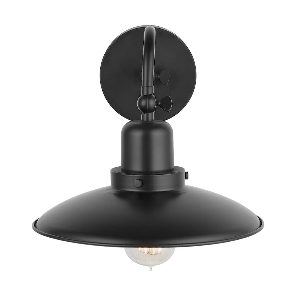 1-light Matte Black Wall Sconce