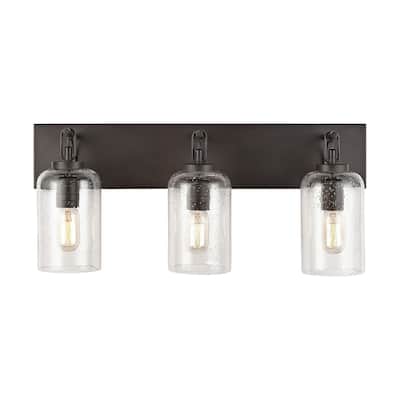 3-light Old Bronze Bath/Vanity Fixture