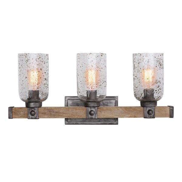 slide 2 of 4, Nolan 3-light Urban Wash Handcrafted Bath/Vanity Fixture