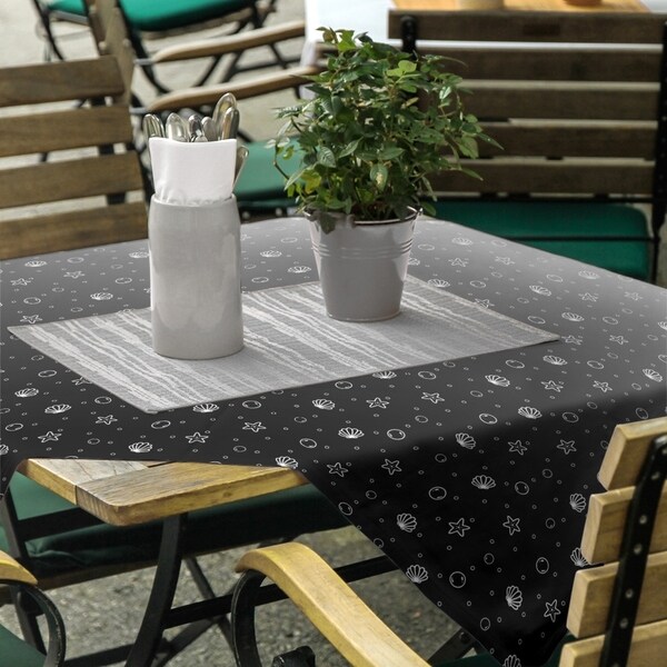 Seashell Pattern Square Tablecloth - 58 x 58