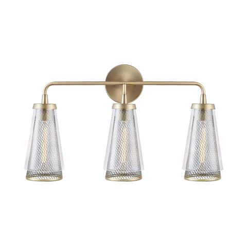Abbott 3-light Aged Brass Bath/Vanity Fixture