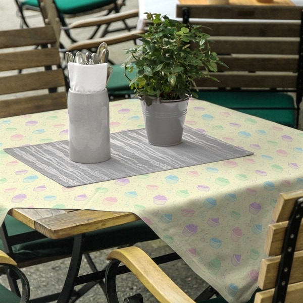 Classic Cupcake Pattern Square Tablecloth - 58 x 58