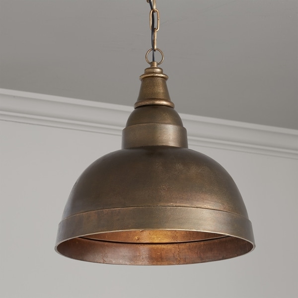 oxidized brass pendant light