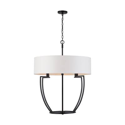 Palmer 6-light Matte Black Pendant
