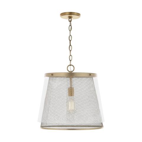 Abbott 1-light Aged Brass Pendant