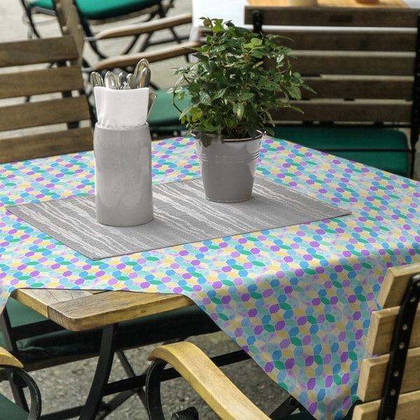 Stained Glass Pattern Square Tablecloth - 58 x 58