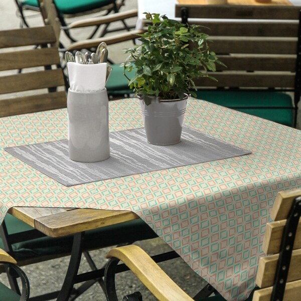 Full Color Arrow Diamonds Square Tablecloth - 58 x 58