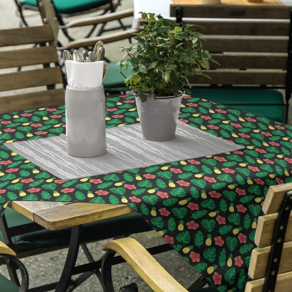 Tropical Pattern Square Tablecloth - 58 x 58
