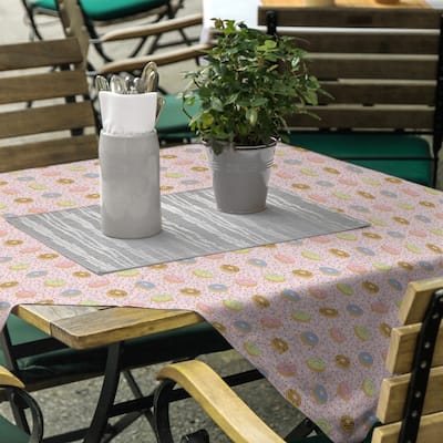 Donuts Pattern Square Tablecloth