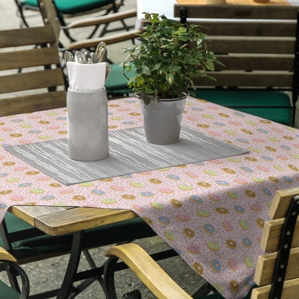 Donuts Pattern Square Tablecloth - 58 x 58