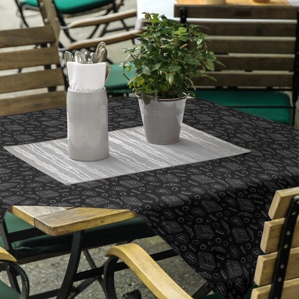 Classic Pizza Pattern Square Tablecloth - 58 x 58