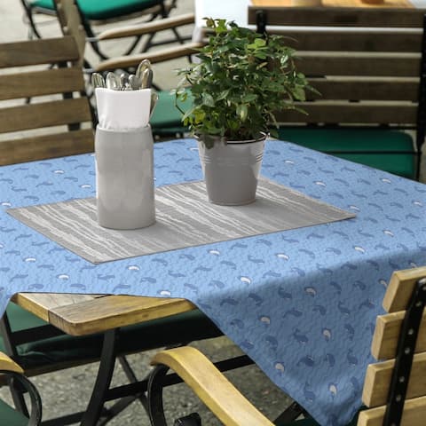 Whales Pattern Square Tablecloth
