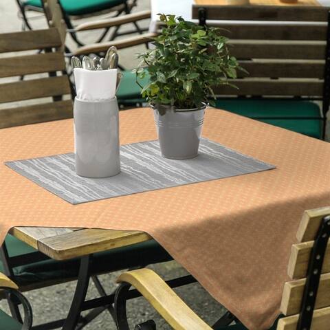 Two Color Doily Pattern Square Tablecloth