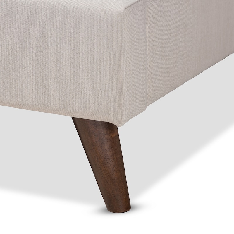 Carson Carrington Uggyallen Mid-century Fabric Bed with 2 Nightstands