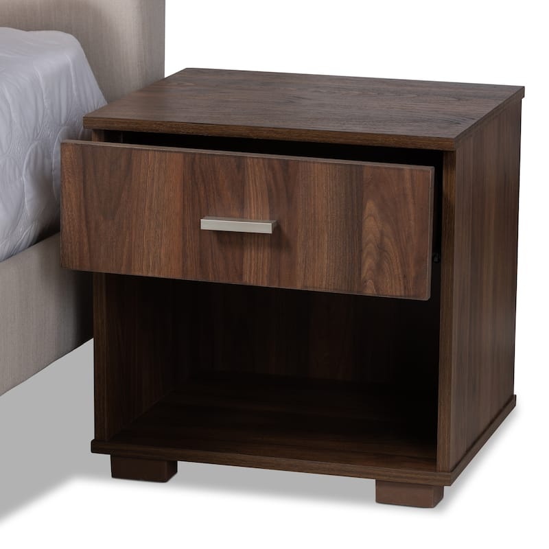 Carson Carrington Uggyallen Mid-century Fabric Bed with 2 Nightstands