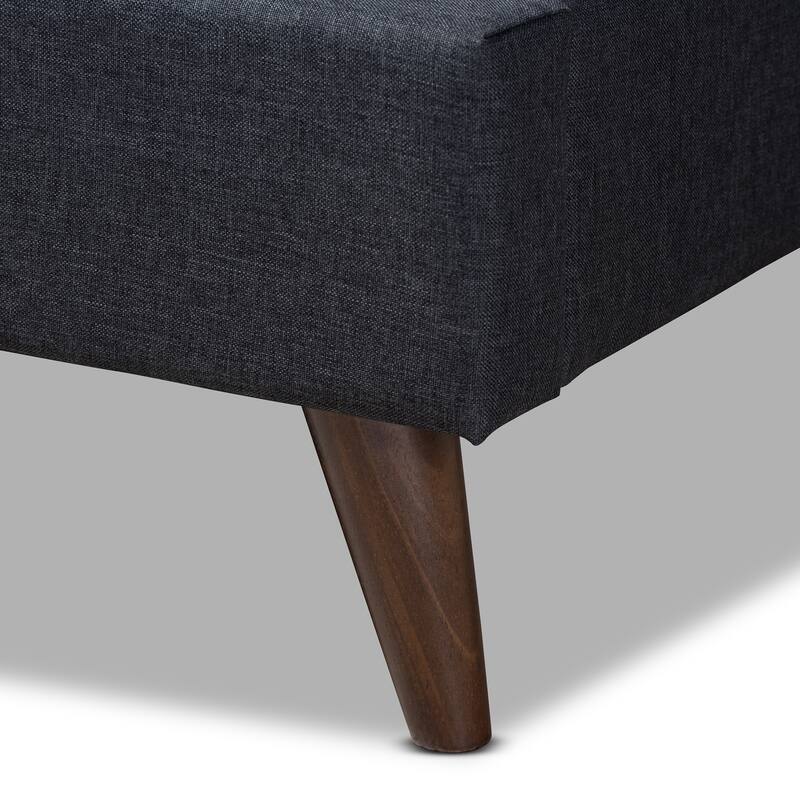 Carson Carrington Uggyallen Mid-century Fabric Bed with 2 Nightstands